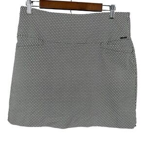 S.C. & CO. Black White Geometric print Stretch Mini Athleisure Golf Skort Size L